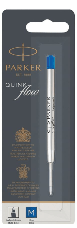 Parker balpen vulling Quinkflow - medium blauw