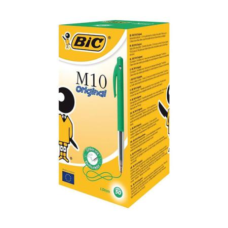 Balpen BIC M10 medium groen 1mm