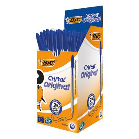 Balpen BIC cristal blauw