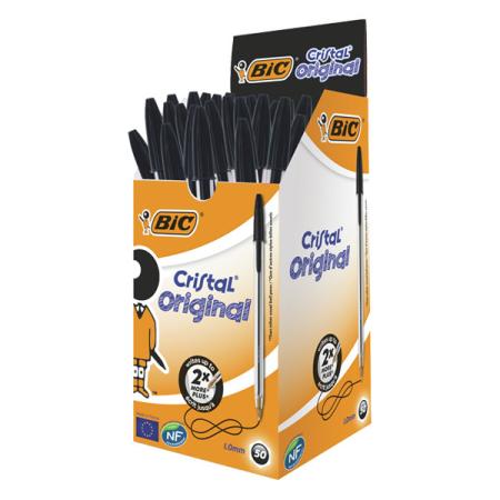 Balpen BIC cristal zwart